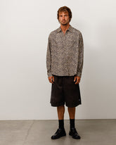 BAGGY TWILL CORD BEACH SHORT - Black