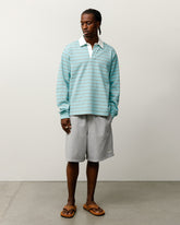 STRIPED RUGBY SHIRT - Blue