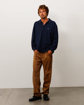 CLASSIC PIQUE LS POLO - Navy