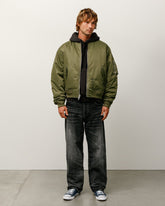 BUILT REVERSIBLE BOMBER JACKET - Olive