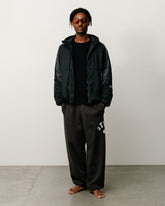VARSITY FLEECE PANT - Washed Black