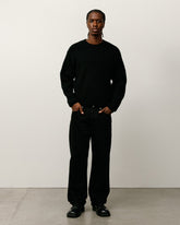 WAFFLE CASHMERE SWEATER - Black
