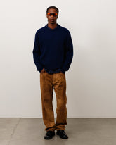 WAFFLE CASHMERE SWEATER - Deep Navy