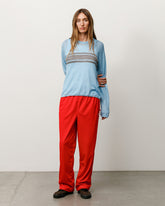 LIGHTWEIGHT STRIPED SWEATER - Blue