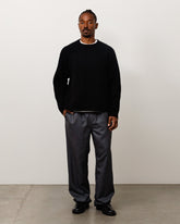 MERINO ROLL NECK SWEATER - Black