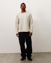 MERINO ROLL NECK SWEATER - Natural