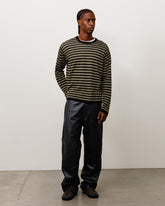LIGHTWEIGHT STRIPE SWEATER - Black