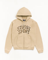 STÜSSY SPORT ZIP HOODIE - Tan