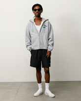 VARSITY ZIP HOODIE - Grey Heather