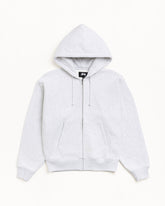 BASIC DIAMOND ZIP HOODIE - Ash Heather