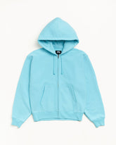 BASIC DIAMOND ZIP HOODIE - Teal