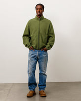 ZIP FLEECE MOCK NECK - Green