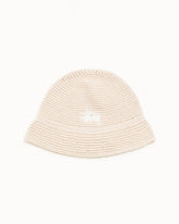 BASIC KNIT BUCKET HAT - Oat