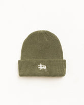BASIC STÜSSY CUFF BEANIE - Dark Olive