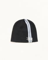 DOUBLE STRIPE SKULLCAP - Black