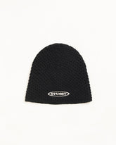 TEXTURED KNIT SKULLCAP - Black