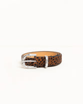 BAMBOO BUCKLE BELT - Hairy Leopard Pattern