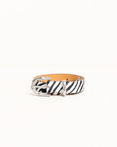 BAMBOO BUCKLE BELT - Hairy Zebra Pattern