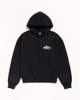 WAVE OVAL HOODIE - Black