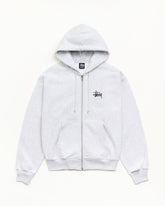 BASIC STÜSSY ZIP HOODIE - Ash Heather