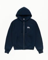BASIC STÜSSY ZIP HOODIE - Navy