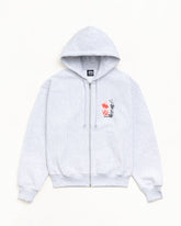 TALL DICE ZIP HOODIE - Ash Heather