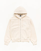 LINK SPORT ZIP HOODIE GARMENT DYED - Bone
