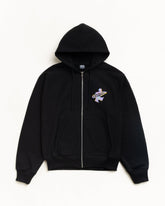 DOT SURF PUFF PRINT ZIP HOODIE - Black