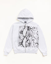 SNAKESKIN ZIP HOODIE - Ash Heather