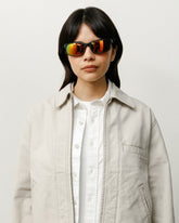 JULIAN SUNGLASSES - Frost Black/Orange Mirror Lens