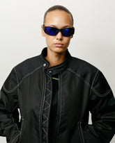MIKEY POLARIZED SUNGLASSES - Rubber Black/Polarized Dark Blue Lens