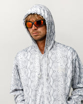 ADRIAN SUNGLASSES - Frost Black/Orange Mirror Lens