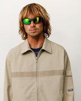 ADRIAN SUNGLASSES - Frost Grey/Green Mirror Lens