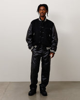 JUNYA VARSITY JACKET - BLACK
