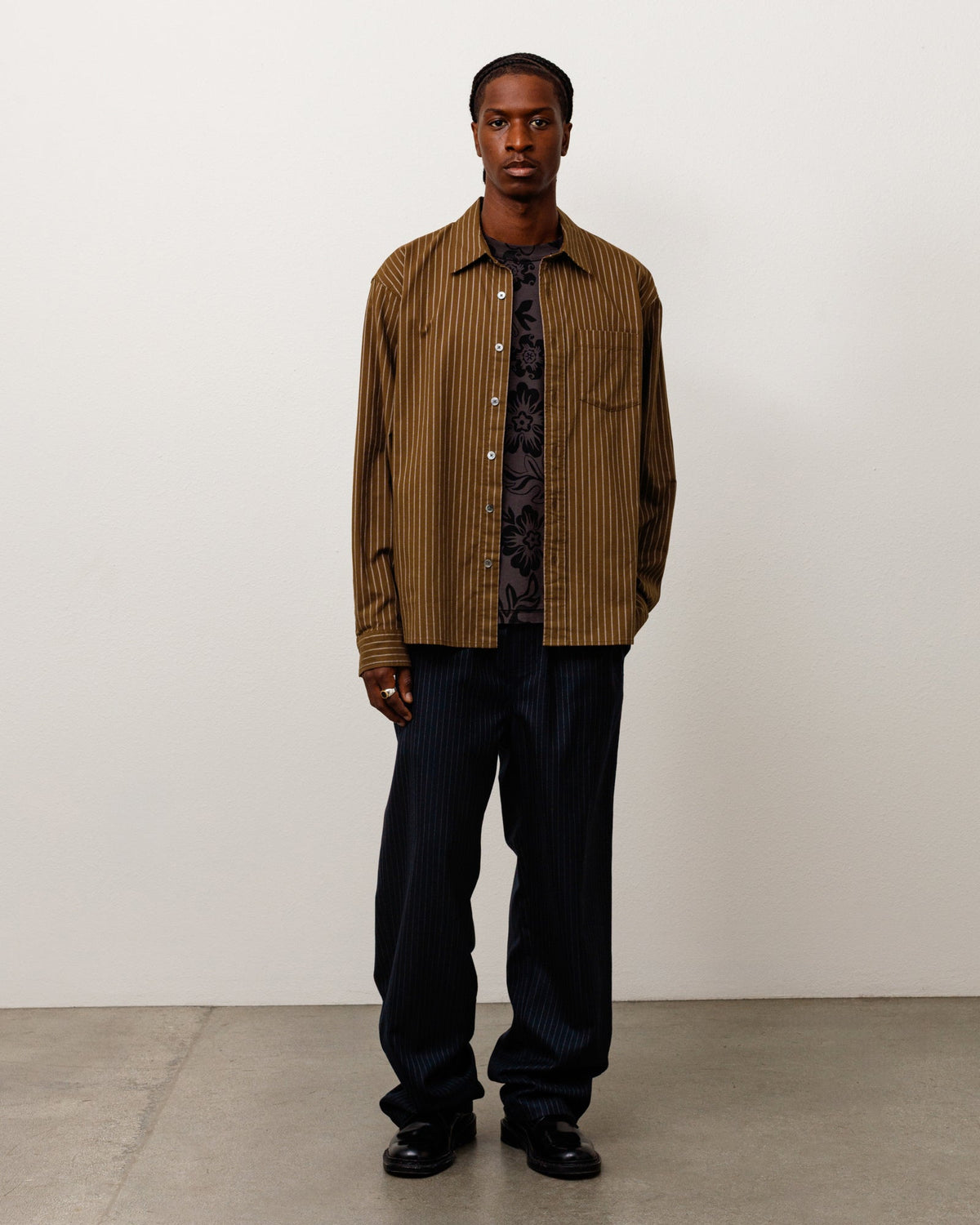 OXFORD SHIRT - Brown Stripe