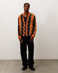 HAWAIIAN FLORAL SHIRT - Black