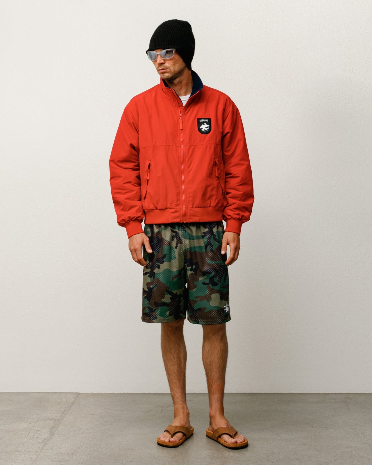 BASIC MESH SHORT - Woodland Camo