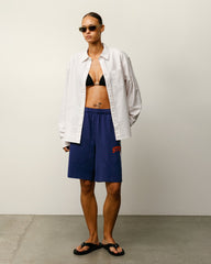 STRIPE JERSEY SHORT - Blue