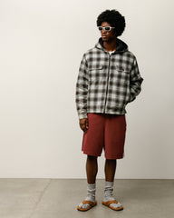 STRIPE JERSEY SHORT - Burgundy