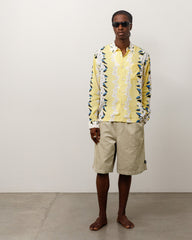 BAGGY TWILL CORD BEACH SHORT - Khaki