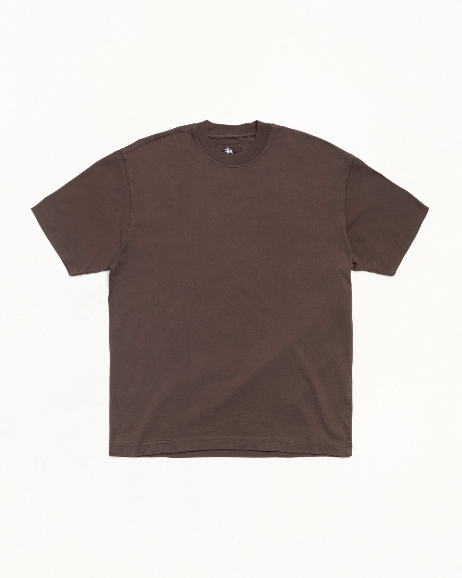 GARMENT DYED SS TEE - Brown