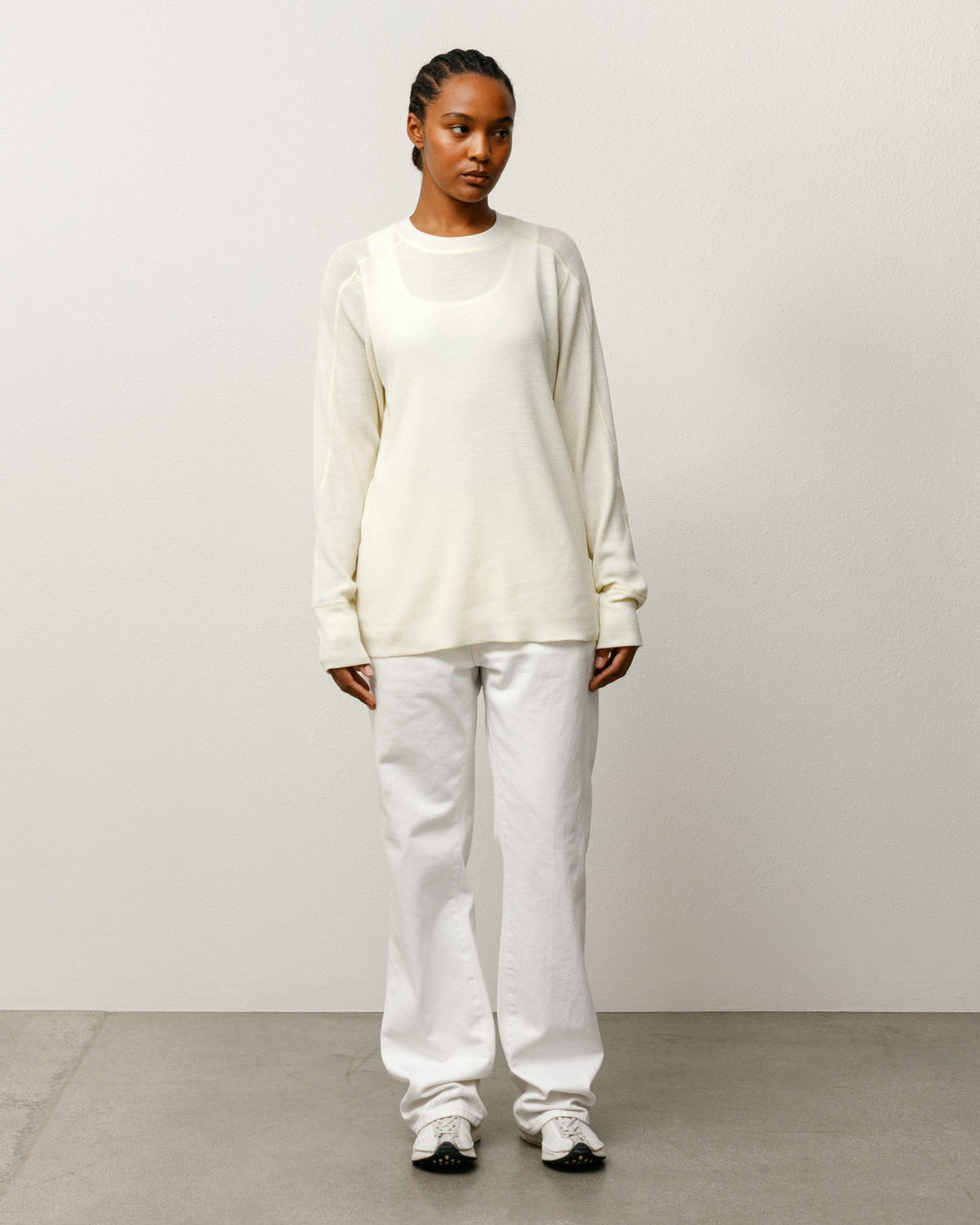 WOOL LS THERMAL - Ecru