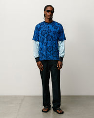 LAZY FLORAL TEE - Sport Blue