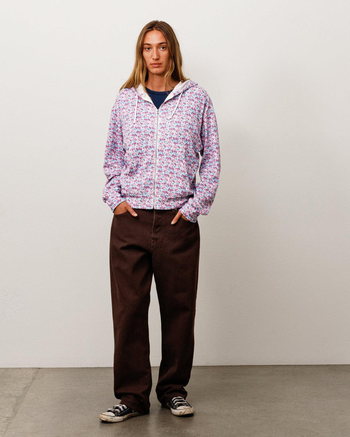 LIGHTWEIGHT THERMAL HOODIE - Floral