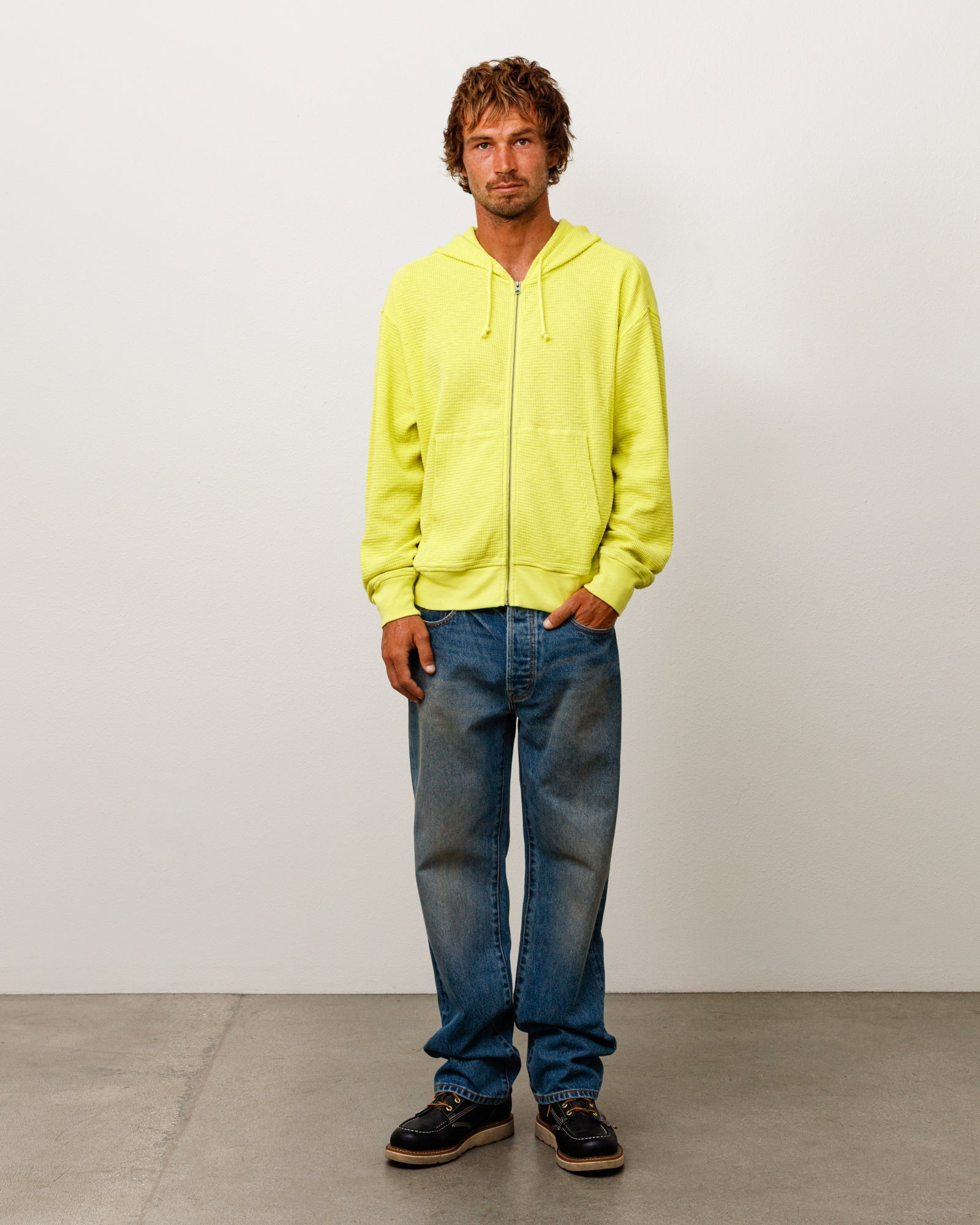 LIGHTWEIGHT THERMAL HOODIE - Lime