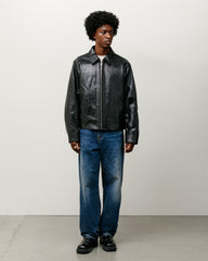 GARAGE JACKET LEATHER - Black