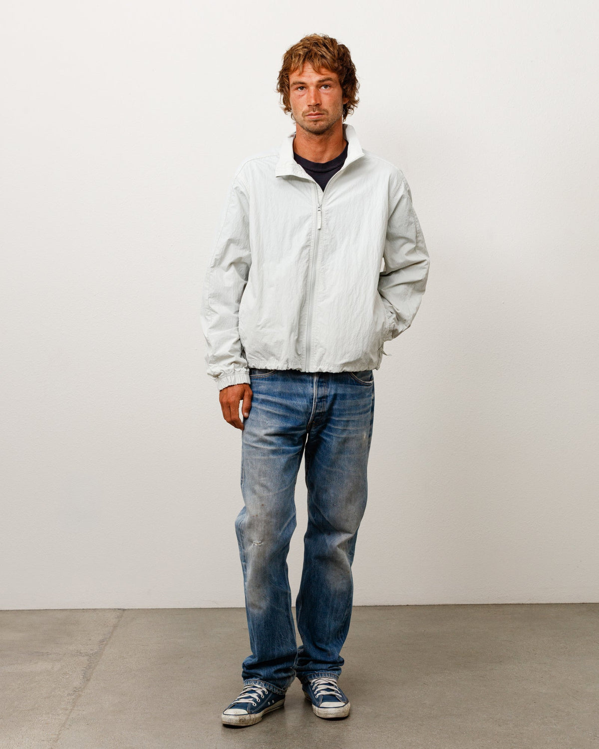 LIGHTWEIGHT MOCK JACKET - Bone