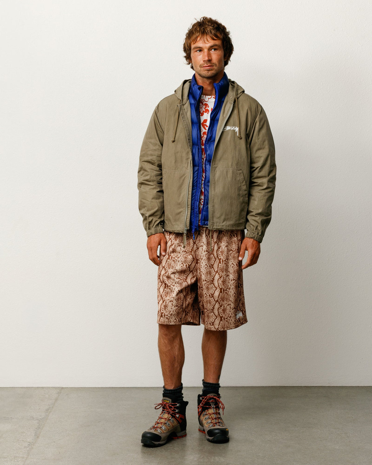 WAXED COTTON BEACH SHELL - Olive