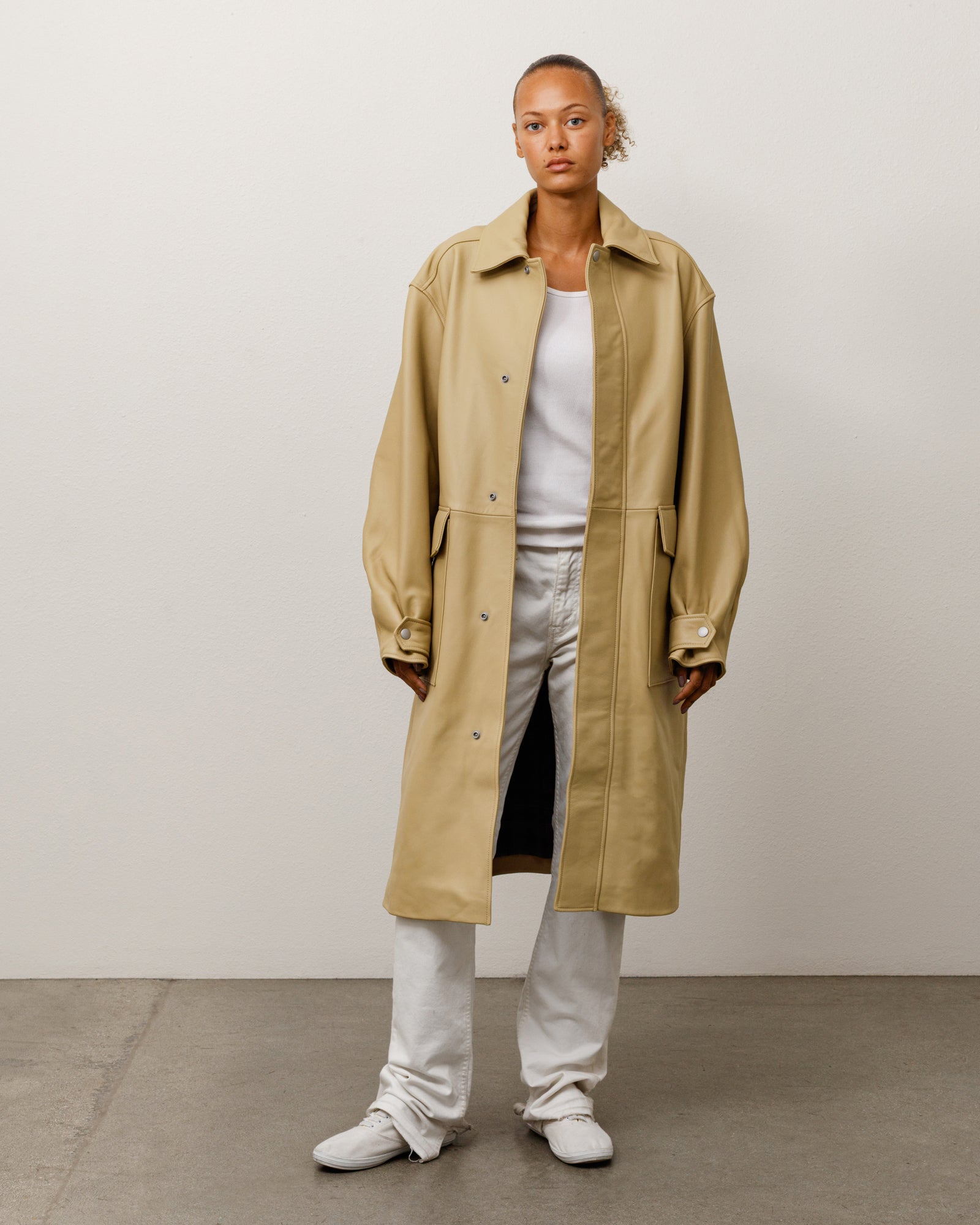 LEATHER DUSTER - Sand
