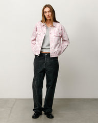 DENIM TRUCKER JACKET - Pink Hawaiian